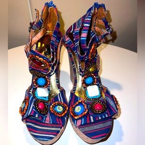 Tribal Wedge Heel